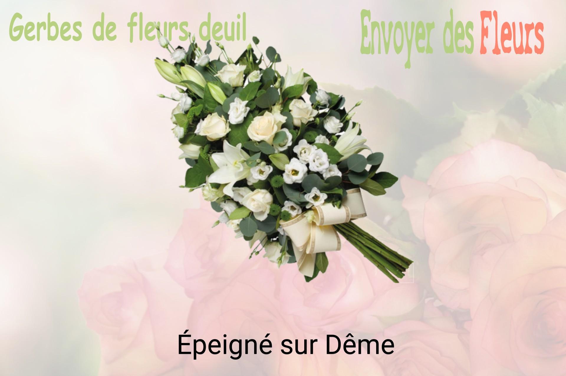 Gerbe de fleurs de deuil livrée à Épeigné-sur-Dême
